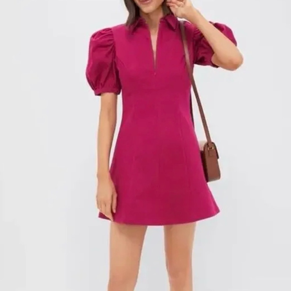 Tuckernuck Raspberry Front Zip Mini Dress